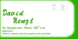 david menzl business card